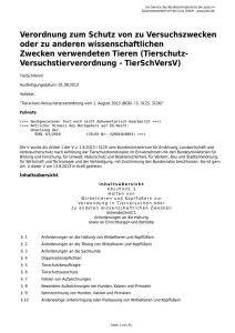 Tierschutz-Versuchstierverordnung ( TierSchVersV ) (PDF / 105.9 KB)