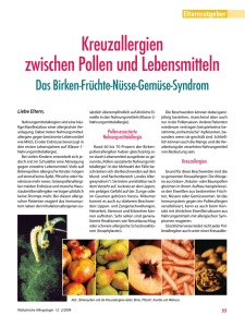 Kreuzallergien zwischen Pollen und Lebensmitteln