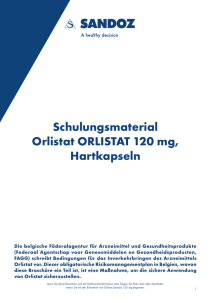 Schulungsmaterial Orlistat ORLISTAT 120 mg, Hartkapseln
