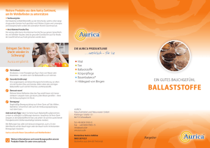 ballaststoffe - AURICA Naturheilmittel und Naturwaren GmbH