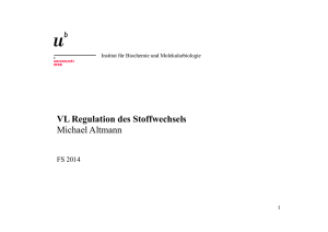 VL Regulation des Stoffwechsels Michael Altmann
