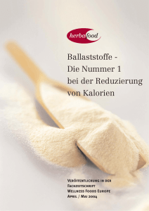 Ballaststoffe - Herbafood Ingredients GmbH