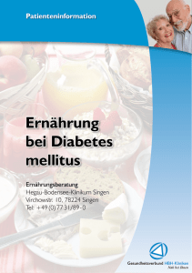 Ernährung bei Diabetes mellitus
