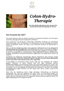 Colon-Hydro- Therapie