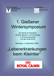 1. Gießener Wintersymposium „Lebererkrankungen beim Kleintier“