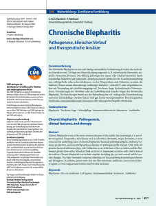Chronische Blepharitis: Pathogenese, klinischer Verlauf und