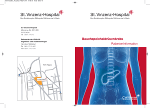 Broschüre Bauchspeicheldrüsenkrebs - St. Vinzenz