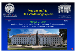 Medizin im Alter Das Verdauungssystem - Ernst-Moritz