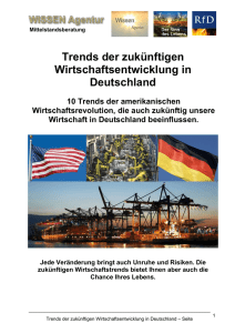 Trends der zukünftigen Wirtschaftsentwicklung in Deutschland