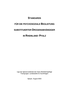 standards für die psychosoziale begleitung substituierter