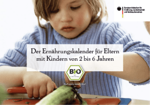 Der Ernährungskalender für Eltern mit Kindern - bio