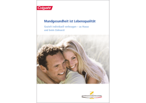 Mundgesundheit ist Lebensqualität