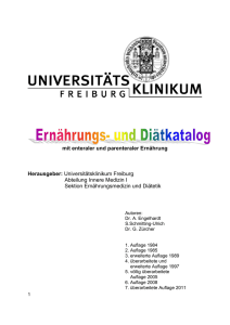 Diät und Kostformkatalog - Universitätsklinikum Freiburg