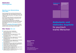 Ambulante und stationäre Angebote für psychisch kranke Menschen