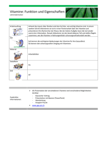 Vitamine: Funktion und Eigenschaften