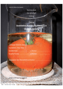Thema: Quantitative Analyse von Vitamin C in Obst und Gemüse