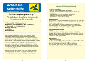 Ernährungsempfehlungen für Achalasie - Achalasie
