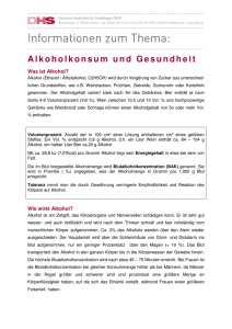 Alkoholkonsum und Gesundheit