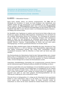 Newsletter zum Thema Karies - Zahnärztekammer Sachsen