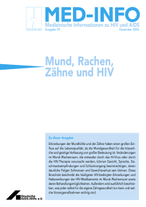 Mund, Rachen, Zähne und HIV