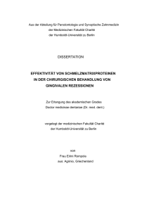 Effektivität von Schmelzmatrixproteinen in der chirurgischen