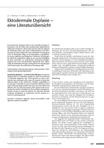 Ektodermale Dyplasie – eine Literaturübersicht