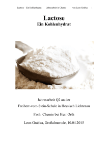 Lactose - Ein Kohlenhydrat - Freiherr-vom-Stein