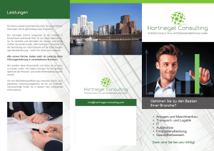 Leistungen - Hartriegel Consulting