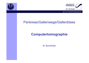 Pankreas/Gallenwege/Gallenblase Computertomographie