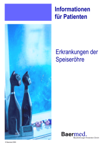 Erkrankungen der Speiseröhre