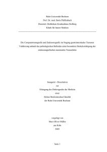 Die Computertomografie und Endosonografie im Staging