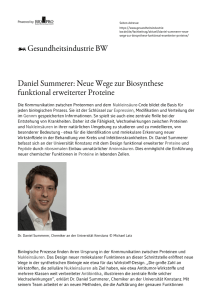 Daniel Summerer: Neue Wege zur Biosynthese funktional