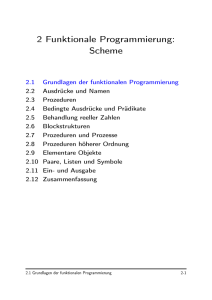 2 Funktionale Programmierung: Scheme