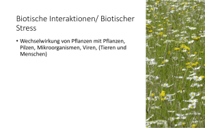 Biotische Interaktionen/ Biotischer Stress