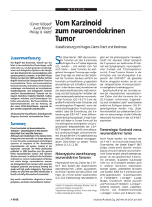 Vom Karzinoid zum neuroendokrinen Tumor