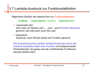 3.7 Lambda-Ausdruck zur Funktionsdefinition