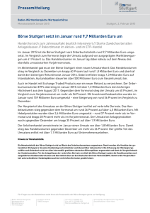 Börse Stuttgart setzt im Juli knapp 8,6 Milliarden Euro um