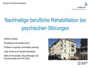 A8 Nachhaltige berufliche Rehabilitation bei psychischen Störungen
