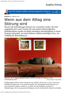 Jungfrau Zeitung - Wenn aus dem Alltag eine Störung wird