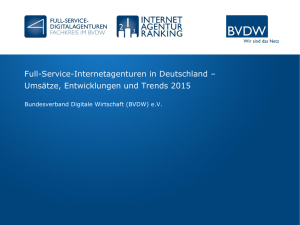 Full-Service-Internetagenturen in Deutschland – Umsätze