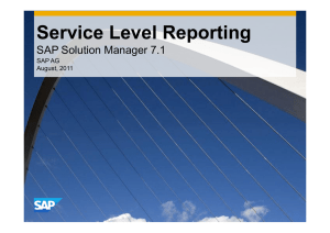 Service Level Reporting