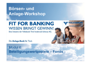 Investmentfonds - Volksbank Tirol Innsbruck