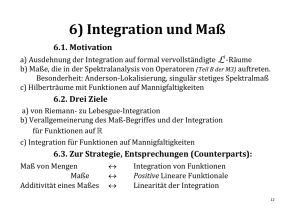 6) Integration und Maß