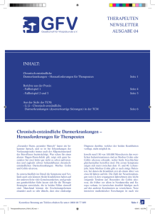 TherapeuTen newsleTTer ausgabe 04 InhalT: Chronisch