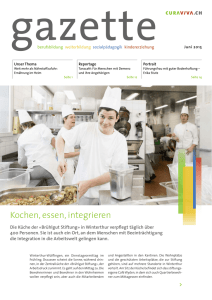 Kochen, essen, integrieren - Brühlgut Stiftung verpflegt täglich über