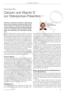 Calcium und Vitamin D zur Osteoporose