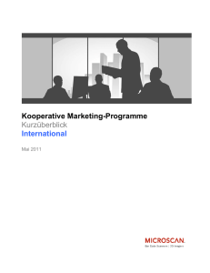 Kooperative Marketing-Programme Kurzüberblick