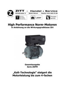 High Performance Norm-Motoren - ZITT