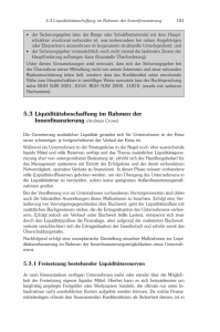 5.3 Liquiditätsbeschaffung im Rahmen der Innenfinanzierung