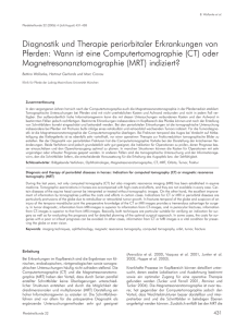 Diagnostik und Therapie periorbitaler Erkrankungen von Pferden